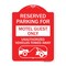 Signmission Reserved Parking for Motel Guest Unauthorized Vehicles Towed Away Alum, 18" x 24", RW-1824-23093 A-DES-RW-1824-23093 - alternate 1